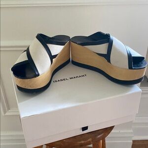 Isabel Marant Black and White Platform Shoes